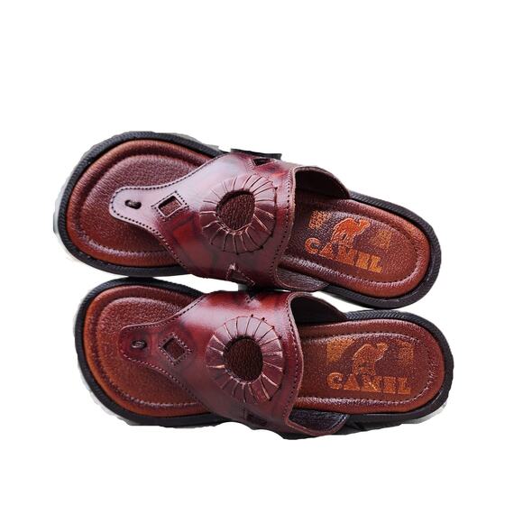 Cleopatra Leather Thong Platform Ancient Egyptian Sandals 6.5 - Picture 8 of 9